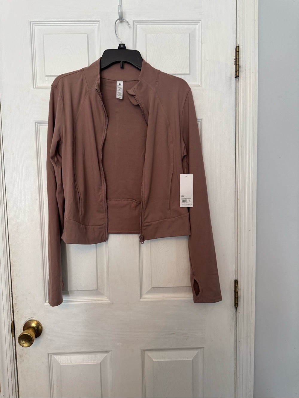 Yogalicious Mauve Bomber Jacket with Thumbhole Cuffs